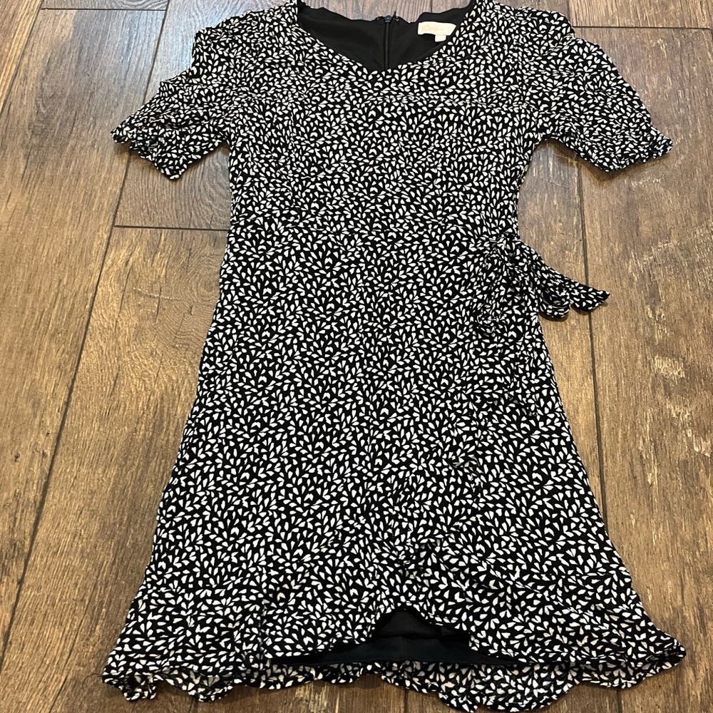 GB girls black and white spotted dress